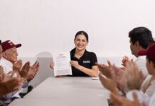 Estefanía Mercado se registra junto a fundadores de Morena para coordinar los trabajos de Defensa de la Transformación en Playa del Carmen